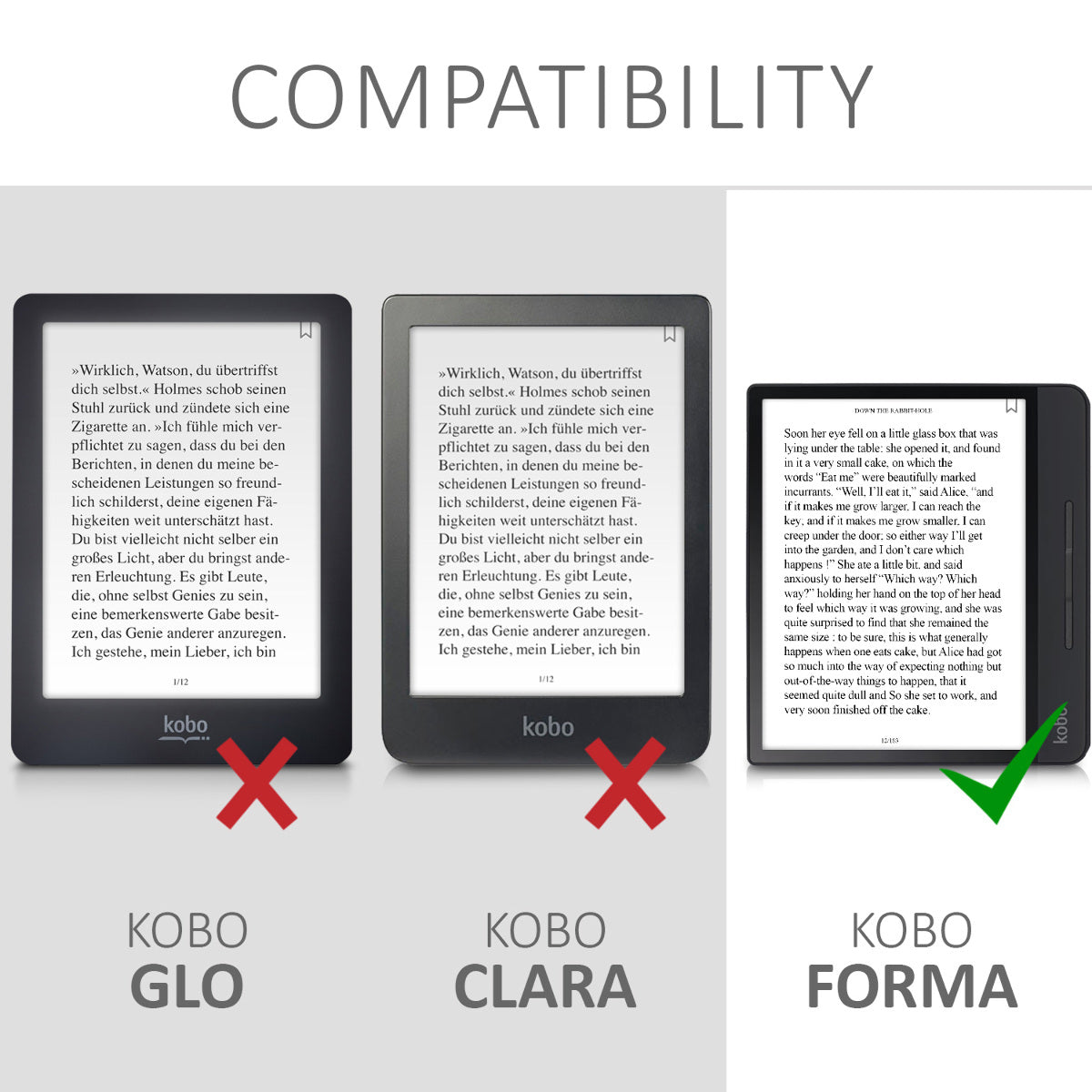 kwmobile Protective Case for Kobo Forma Case - eReader Flip Case with Auto Sleep Function
