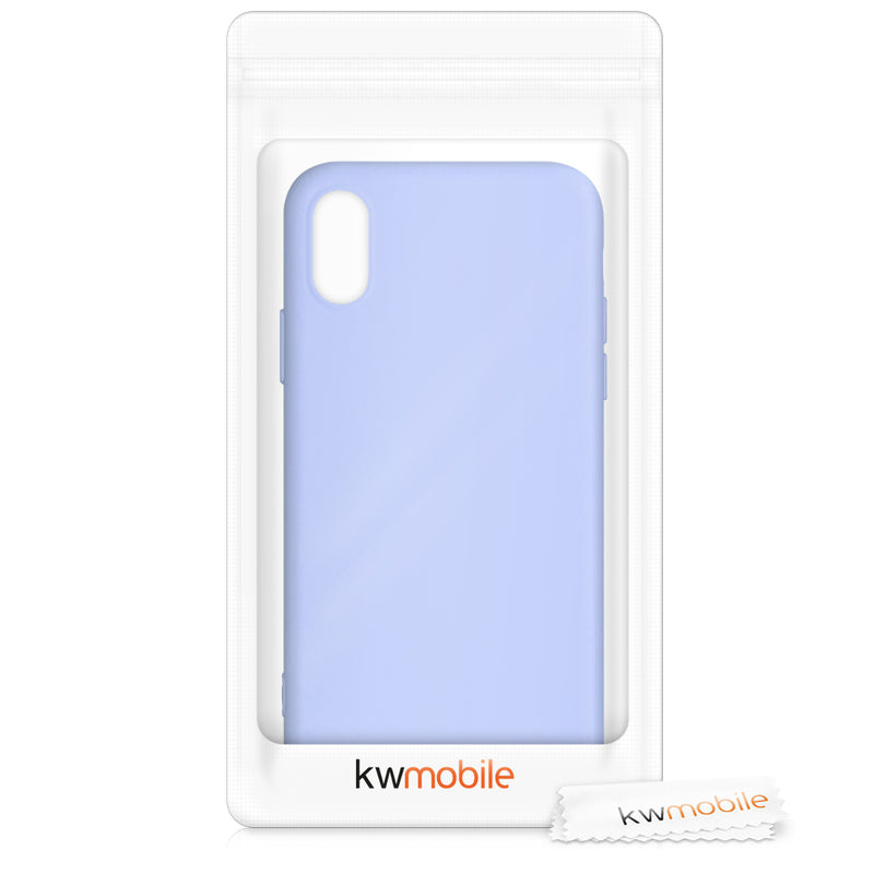 kwmobile Case Compatible with Apple iPhone XS - Rubberized Silicone Phone Case - Protective Cover for Wireless Charging - Case