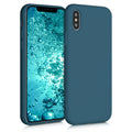kwmobile Case Compatible with Apple iPhone XS - Rubberized Silicone Phone Case - Protective Cover for Wireless Charging - Case
