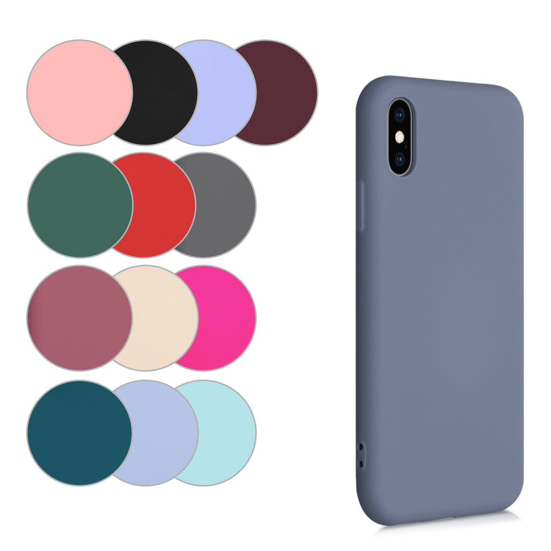 kwmobile Case Compatible with Apple iPhone XS - Rubberized Silicone Phone Case - Protective Cover for Wireless Charging - Case