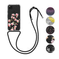 kwmobile Necklace Case kompatibel mit Google Pixel 4a Hülle - Silikon Cover mit Handykette - Mehrfarbig Transparent Wildblumen Ranke Mehrfarbig  [dsg11]