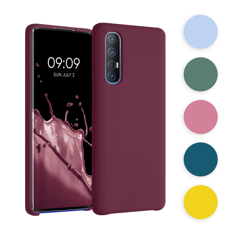 kwmobile Hülle kompatibel mit Oppo Find X2 Neo Hülle - Silikon Handy Case - Handyhülle weiche Oberfläche - kabelloses Laden - Karibikblau Karibikblau  