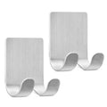 kwmobile 2x selbstklebende Halterung für Rasierer - für versch. Oberflächen - Nassrasierer Halter Set - Wand Haken Silber Silber  [dsg01]