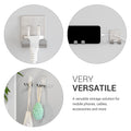 kwmobile Self-Adhesive Razor Holder for Various Surfaces Wet Shaver Holder Set Wall Hook