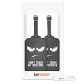 kwmobile Luggage Tag Address Tag Name Tag School Bag Luggage Tag Travel Luggage Tag Don't touch my Suitcase