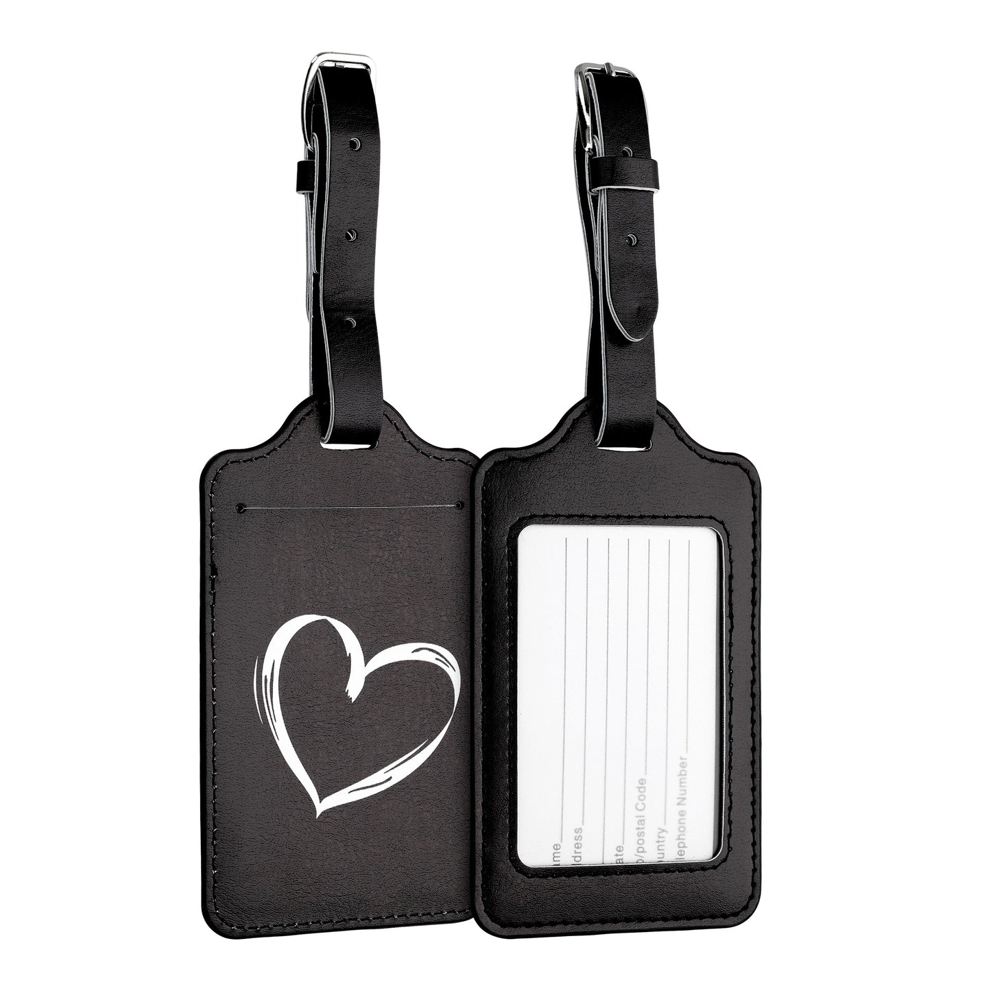 kwmobile Luggage Tag Address Tag Name Tag School Bag Luggage Tag Travel Luggage Tag Don't touch my Suitcase