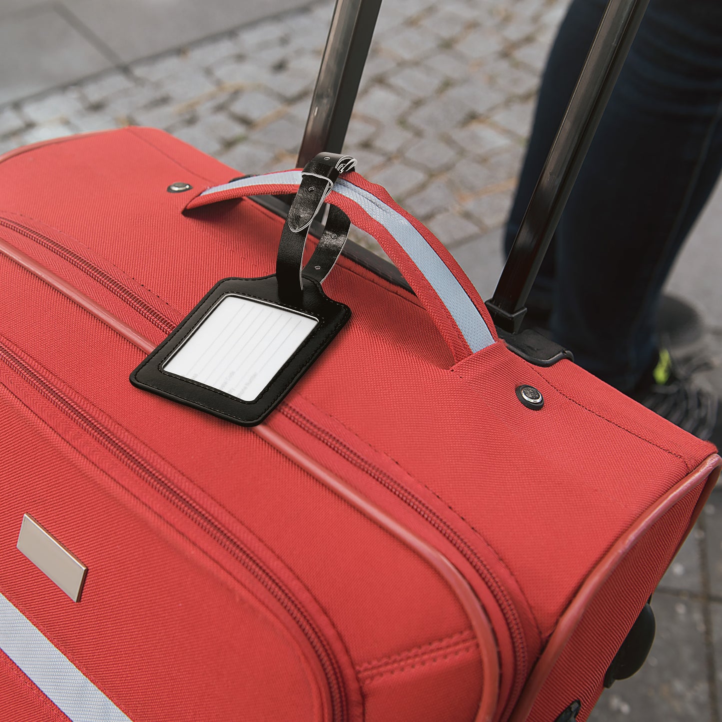 kwmobile Luggage Tag Address Tag Name Tag School Bag Luggage Tag Travel Luggage Tag Don't touch my Suitcase