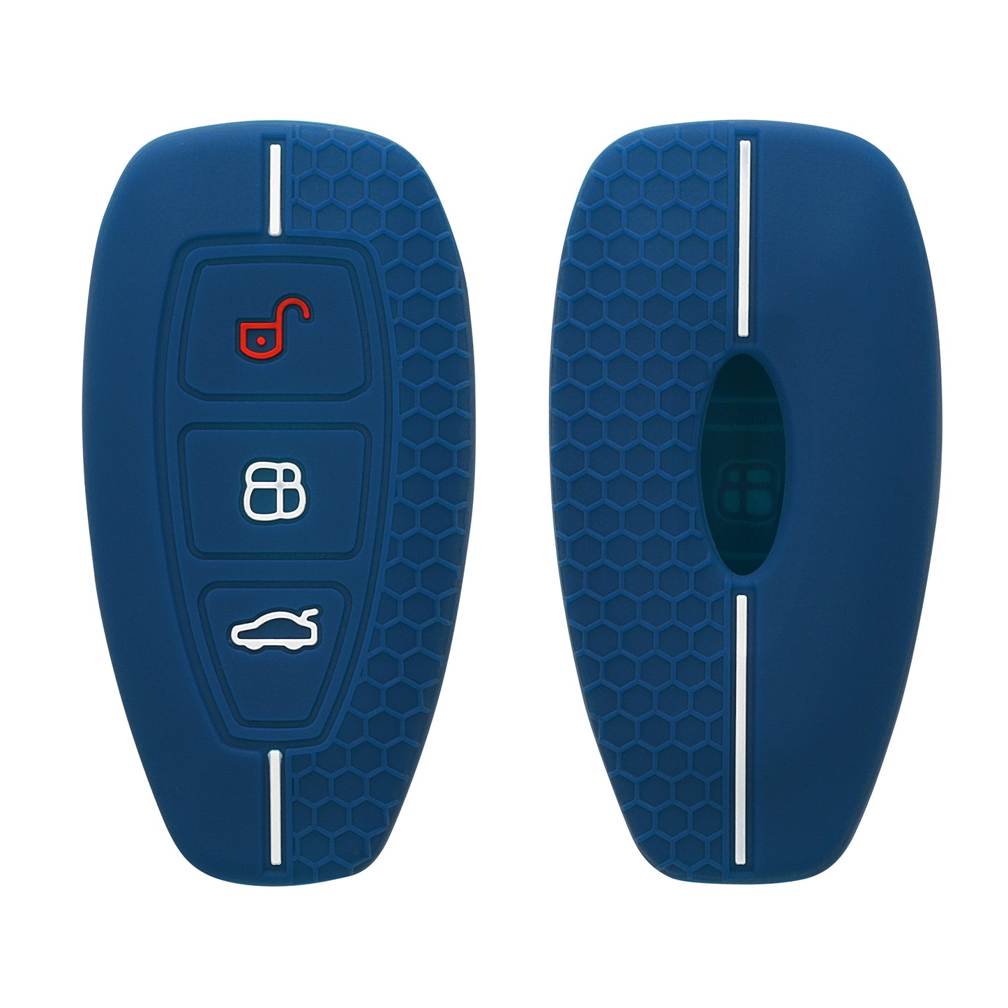 kwmobile Car Key Cover Compatible with Ford 3-Button Car Key Keyless Go Case