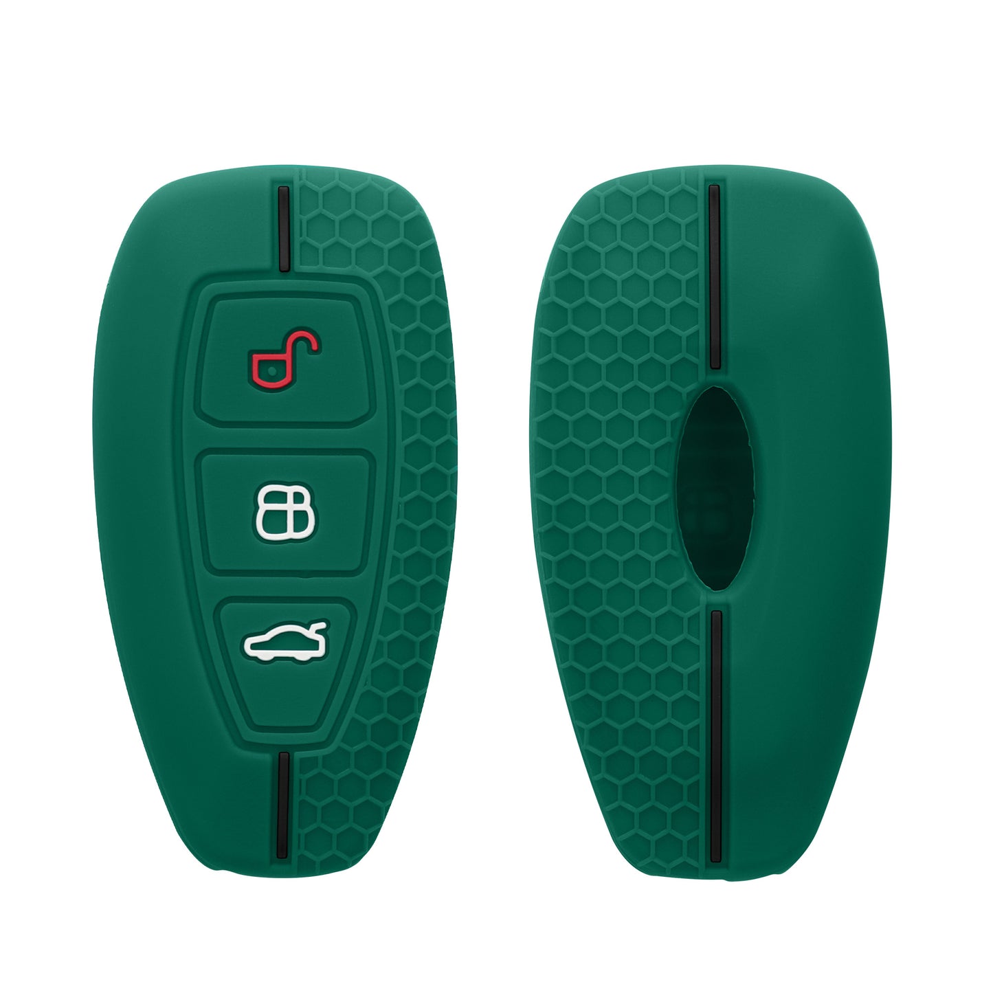 kwmobile Car Key Cover Compatible with Ford 3-Button Car Key Keyless Go Case