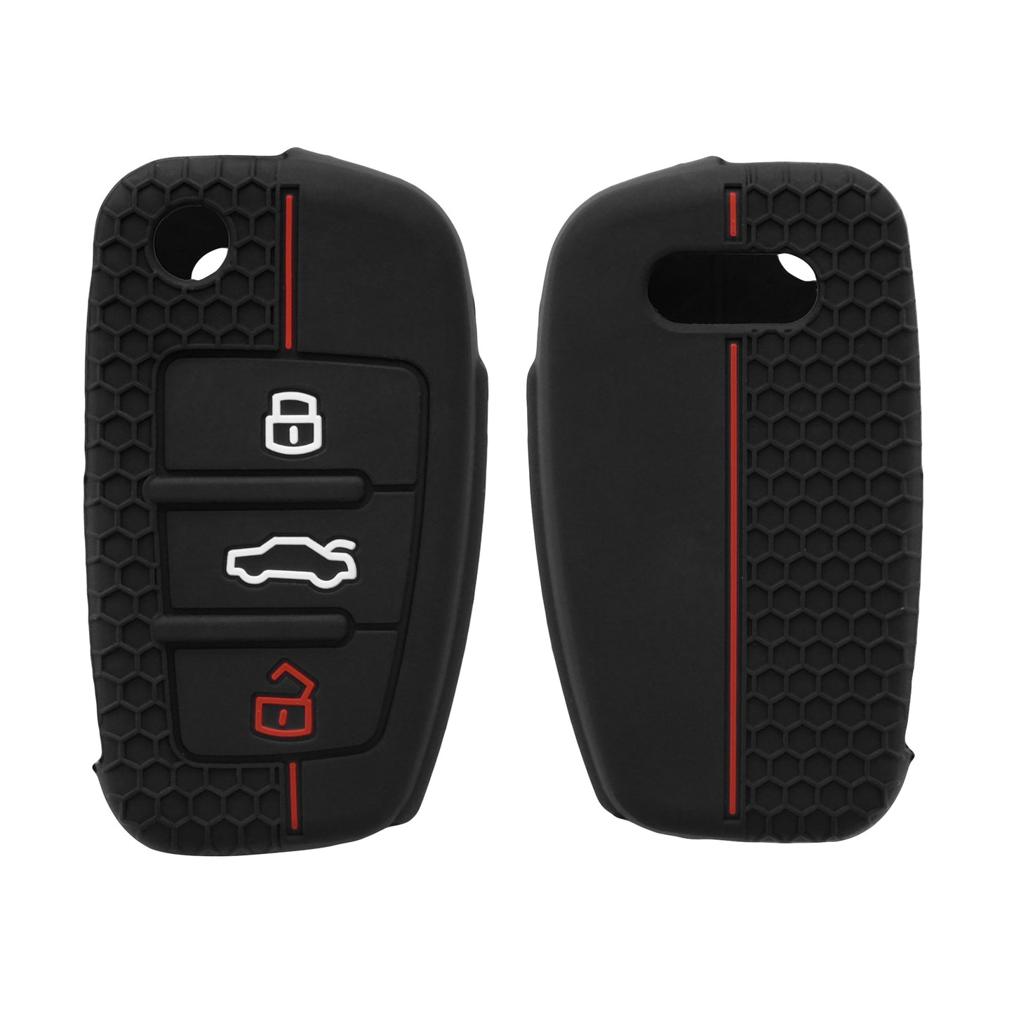 kwmobile Car Key Protection Cover Compatible with Audi 3-Button Flip Key Case