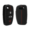 kwmobile Car Key Protection Cover Compatible with Audi 3-Button Flip Key Case