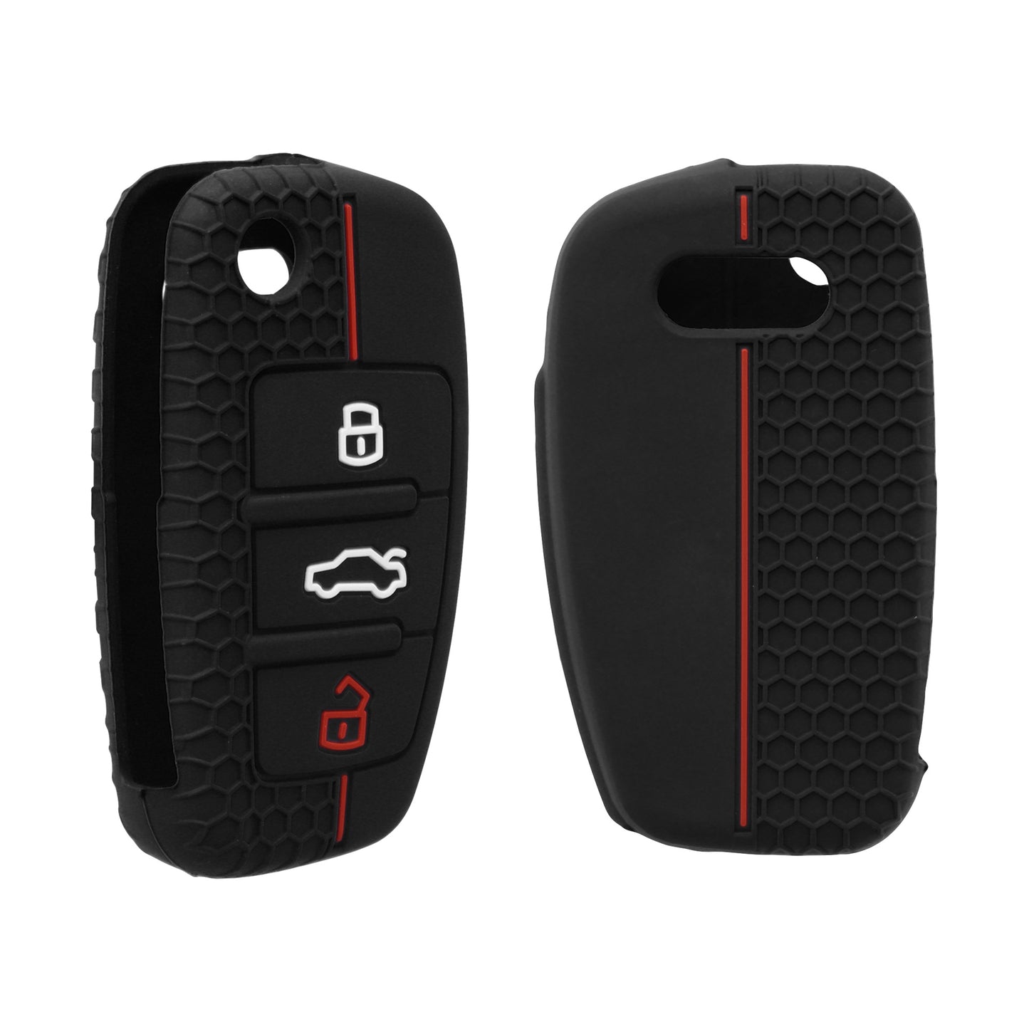 kwmobile Car Key Protection Cover Compatible with Audi 3-Button Flip Key Case