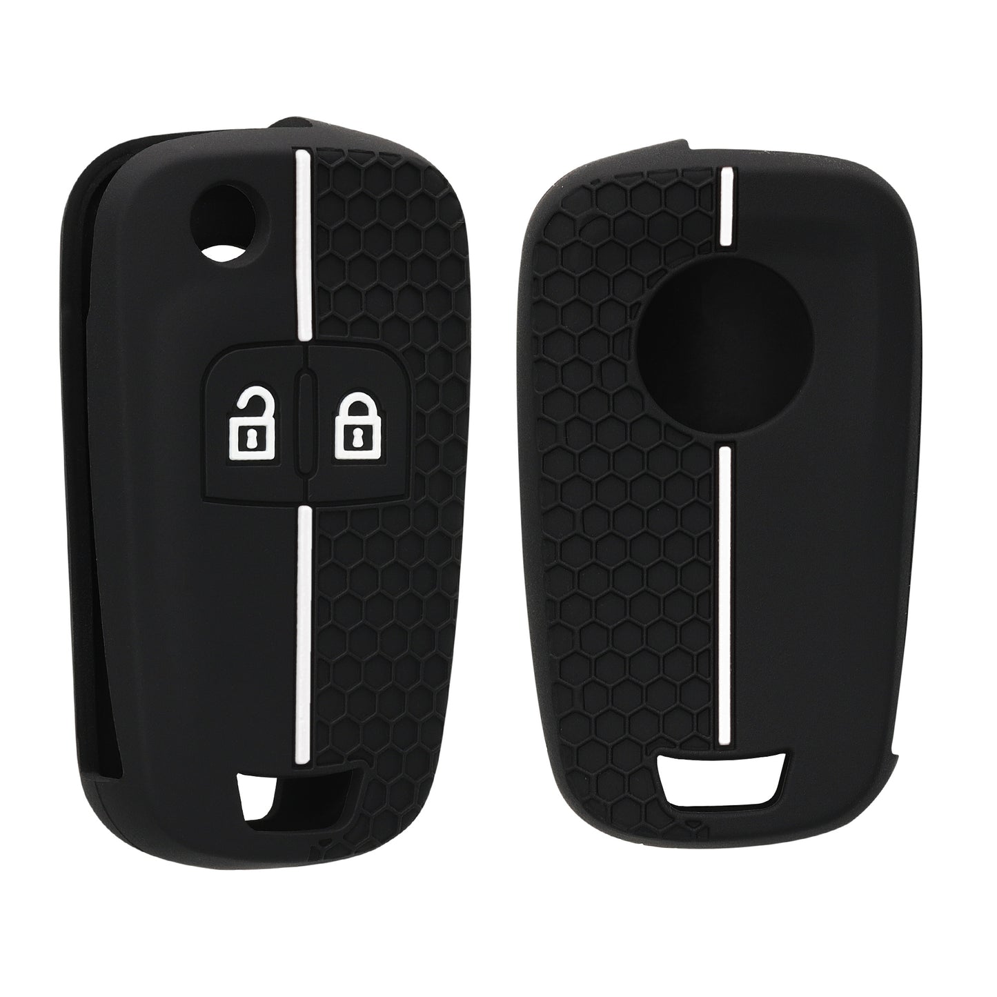 kwmobile Car Key Protection Cover Compatible with Opel Chevrolet 2-Button Folding Car Key Fob
