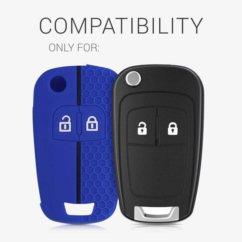 kwmobile Car Key Protection Cover Compatible with Opel Chevrolet 2-Button Folding Car Key Fob