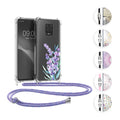 kwmobile Necklace Case kompatibel mit Xiaomi Redmi Note 9S / 9 Pro / 9 Pro Max Hülle - Silikon Cover mit Handykette - Gold Grau Transparent Dschungel Gold  [dsg02]