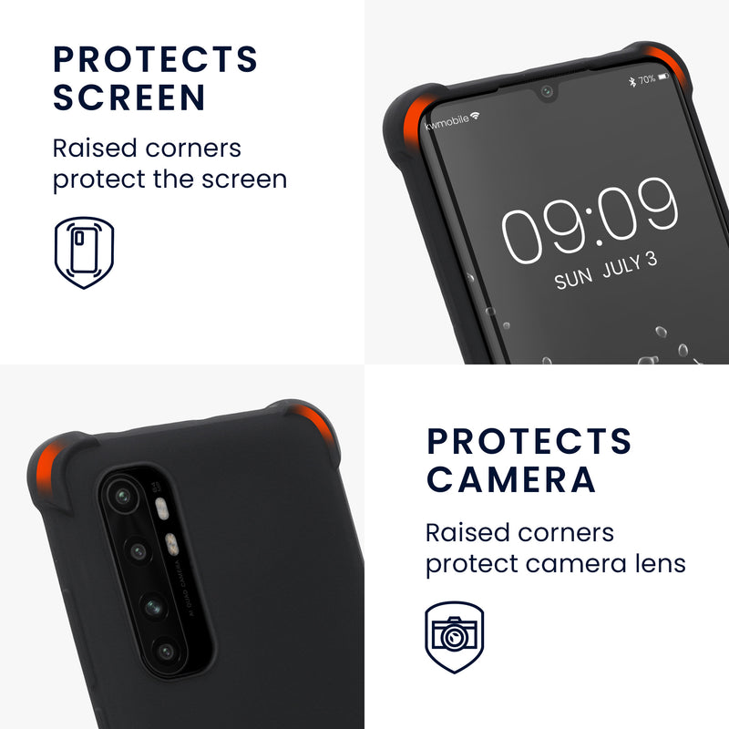 kwmobile Necklace Case compatible with Xiaomi Mi Note 10 Lite - Cover with Lanyard - Silicone Protective Case