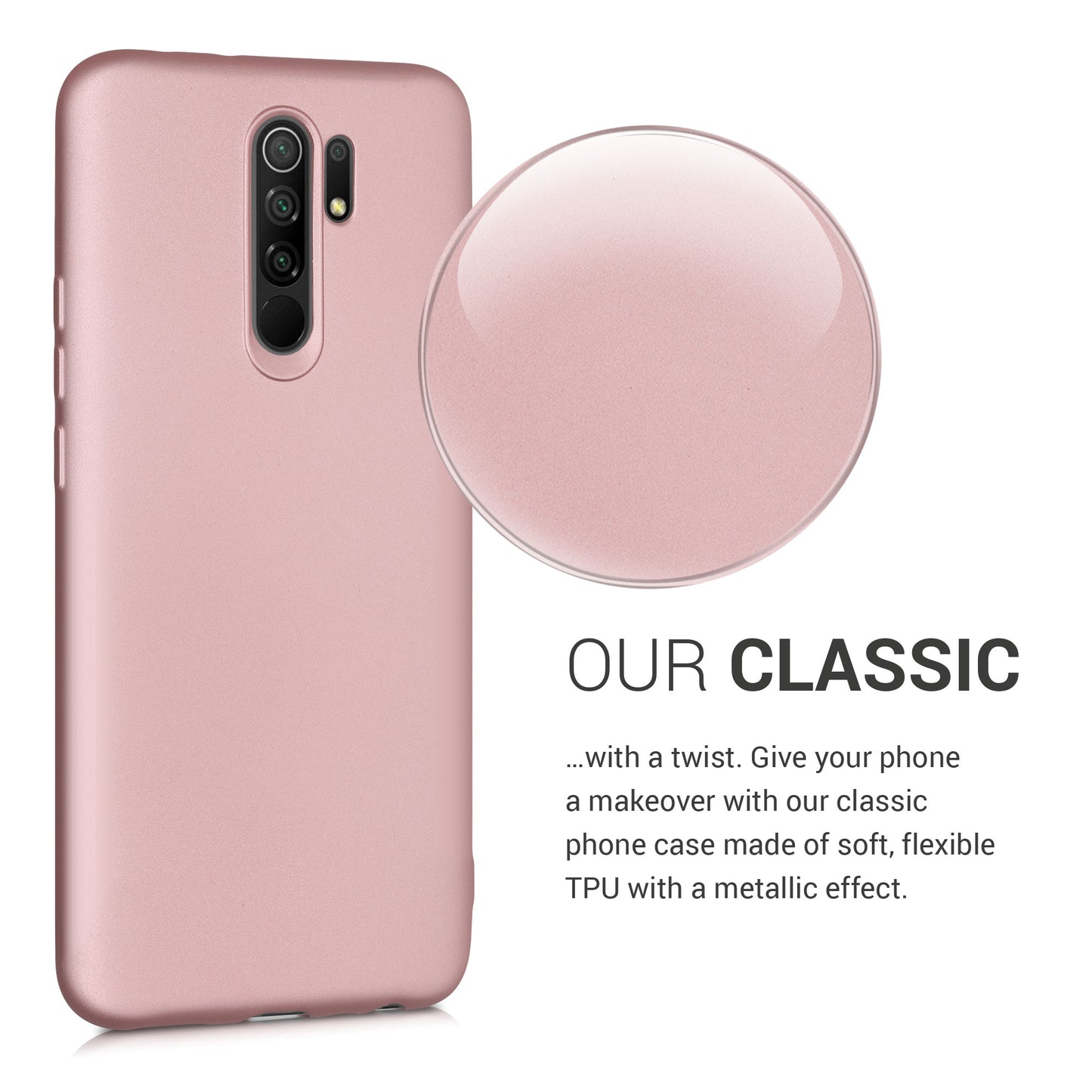 kwmobile Phone Case for Xiaomi Redmi 9 Case - Silicone Protective Cover