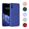 kwmobile Case kompatibel mit Xiaomi Redmi 9A / 9AT Hülle - Schutzhülle aus Silikon metallisch schimmernd - Handyhülle Metallic Blau Metallic Blau  