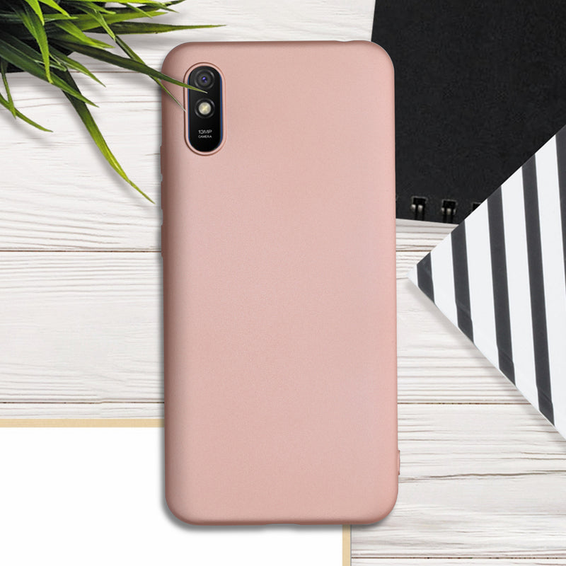 kwmobile Phone Case for Xiaomi Redmi 9A / 9AT - Silicone Case Metallic Shimmering - Protective Cover