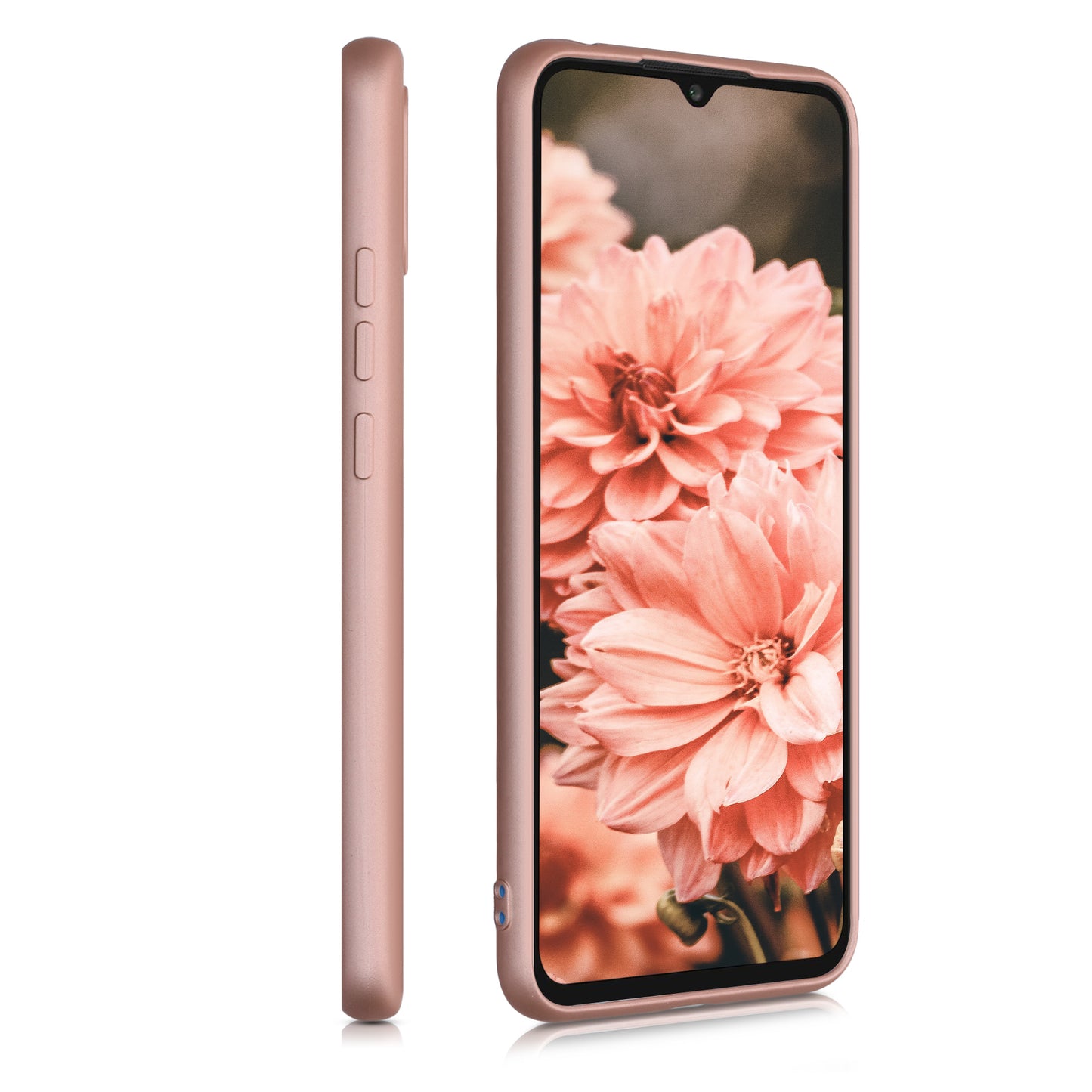 kwmobile Phone Case for Xiaomi Redmi 9A / 9AT - Silicone Case Metallic Shimmering - Protective Cover