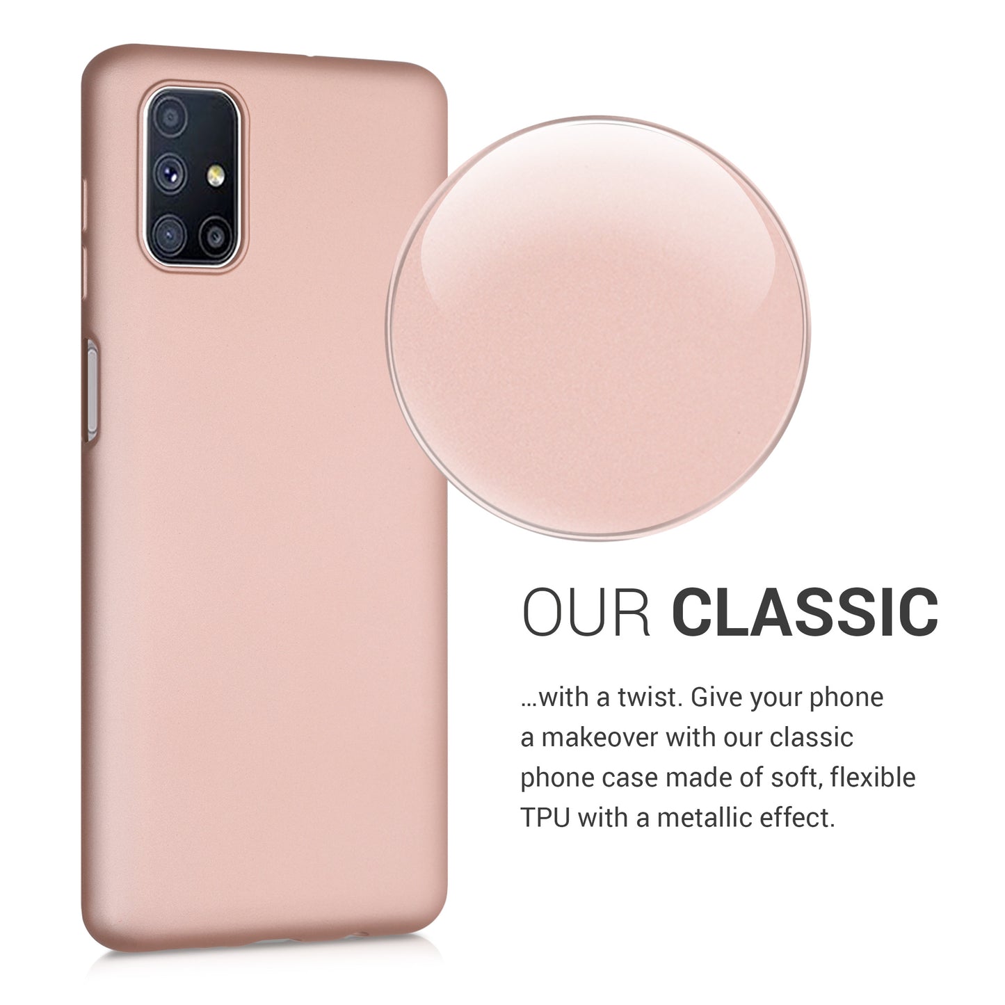 kwmobile Phone Case for Samsung Galaxy M51 - Shimmering Silicone Case - Protective Cover