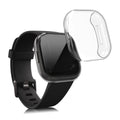 kwmobile Protective Case for Fitbit Versa 3 / Sense Full Body Display Cover Set