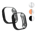 kwmobile 2x Schutzhülle kompatibel mit Fitbit Versa 3 / Sense Hülle - Fullbody Cover Set aus Silikon - Transparent Silber Transparent  [dsg06]