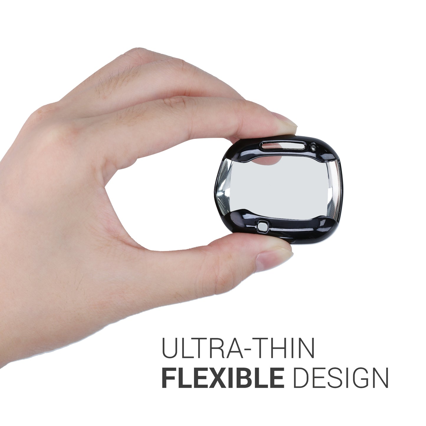 kwmobile Protective Case for Fitbit Versa 3 / Sense Full Body Display Cover Set