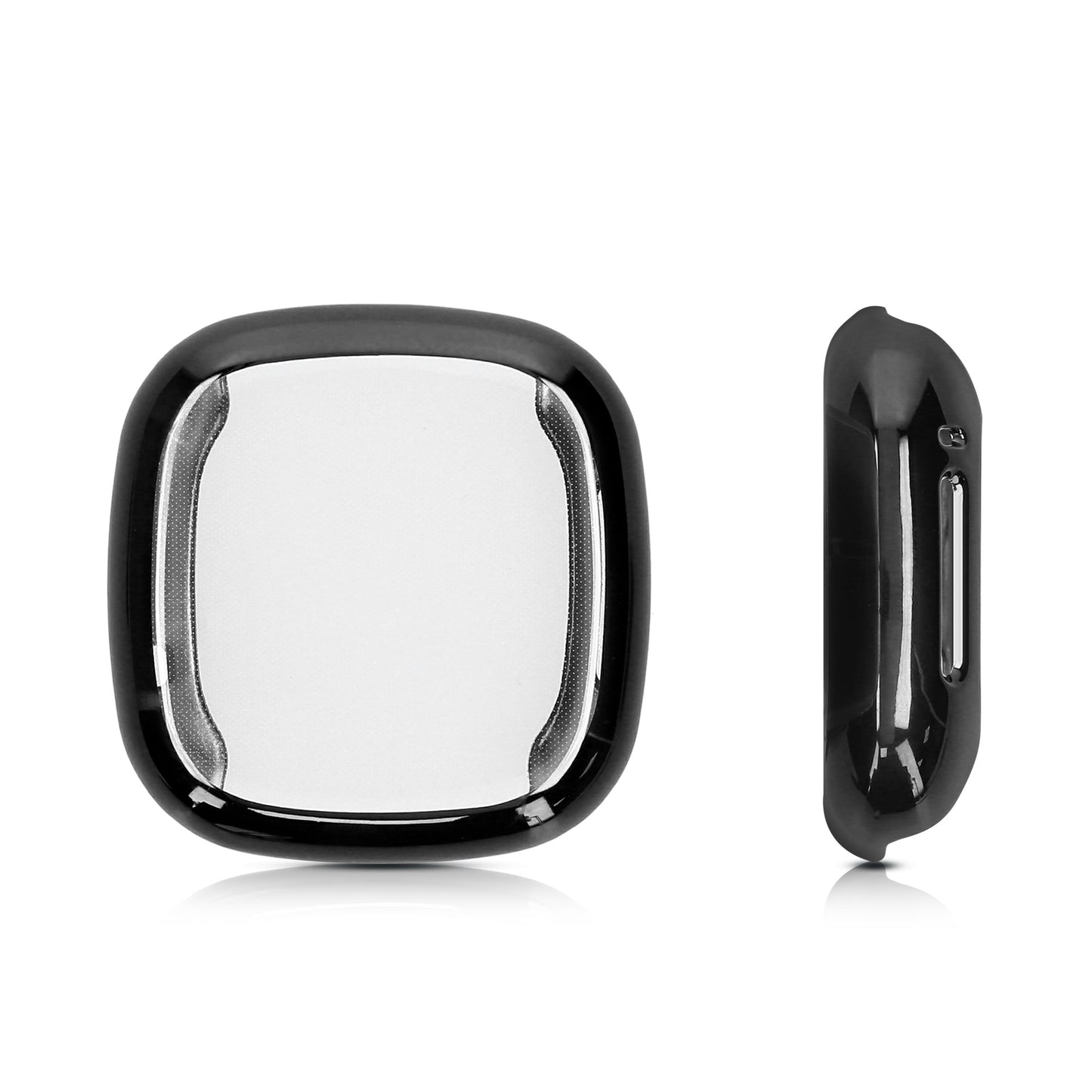 kwmobile Protective Case for Fitbit Versa 3 / Sense Full Body Display Cover Set