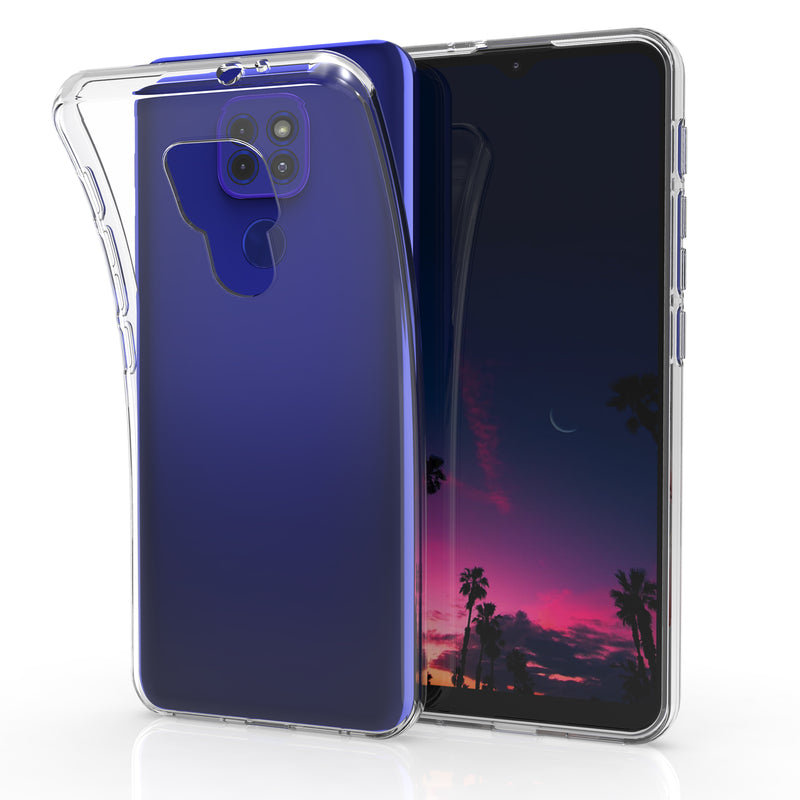 kwmobile Hülle kompatibel mit Motorola Moto G9 Play / Moto E7 Plus - Silikon Handyhülle transparent - Handy Case in Transparent Transparent  