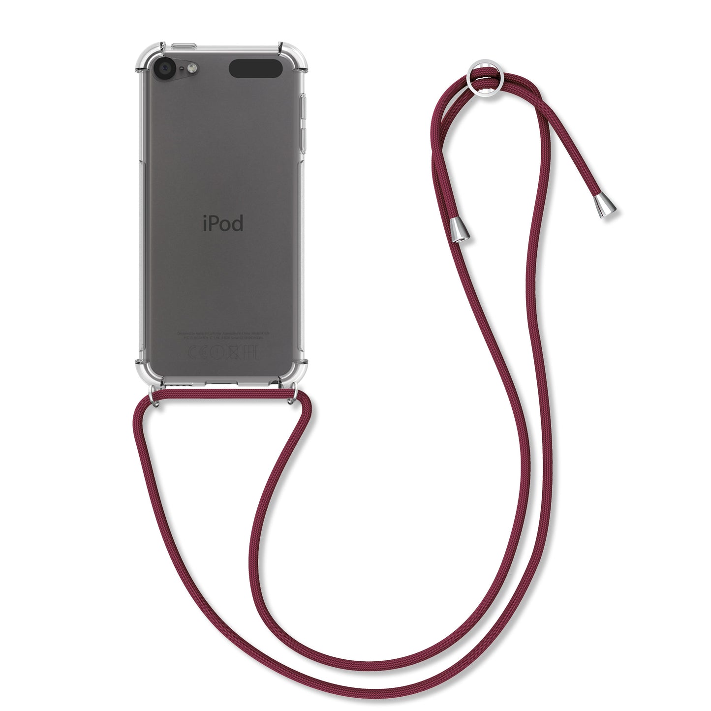 kwmobile Case compatible with Apple iPod Touch 6G / 7G (6th and 7th Generation) - with Lanyard - Silicone Protective Case