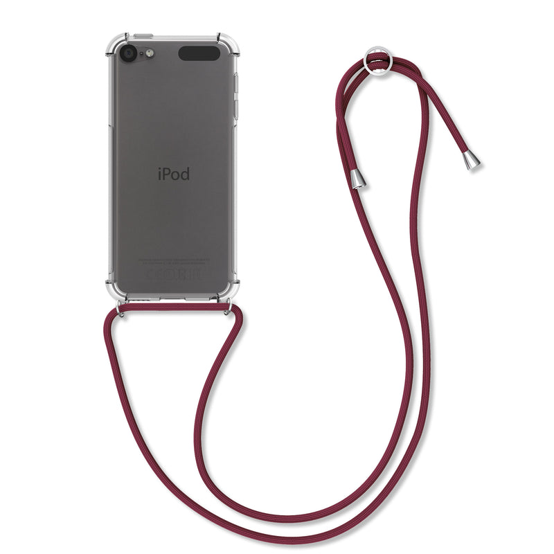 kwmobile Case compatible with Apple iPod Touch 6G / 7G (6th and 7th Generation) - with Lanyard - Silicone Protective Case