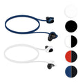 kwmobile 2x Halteband kompatibel mit Samsung Galaxy Buds / Buds Plus Headphones - Kopfhörer Halter Band Strap in Schwarz Rot Schwarz  [dsg04]