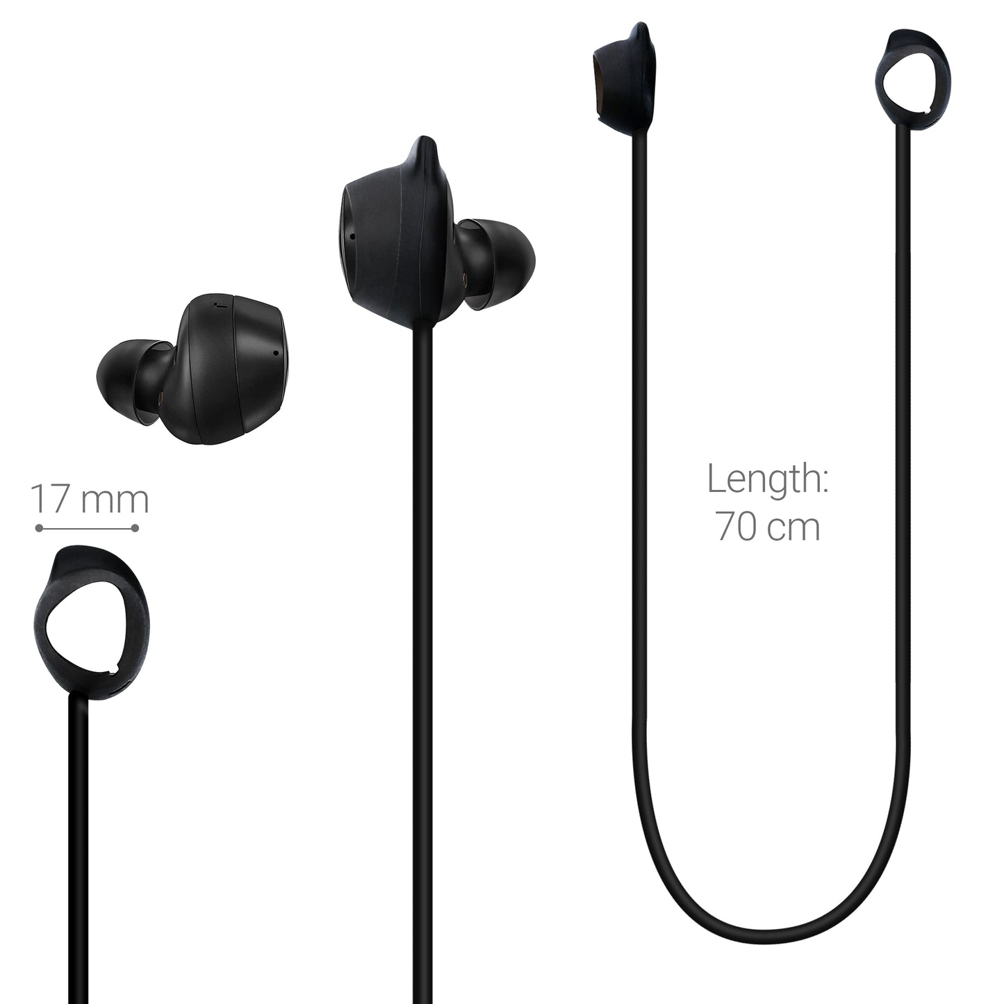 kwmobile Lanyard compatible with Samsung Galaxy Buds / Buds Plus Headphones - Headphone Holder Strap