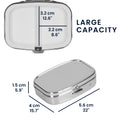 kwmobile Pill Box with 2 Compartments - Small Pill Case - Portable Medicine Box