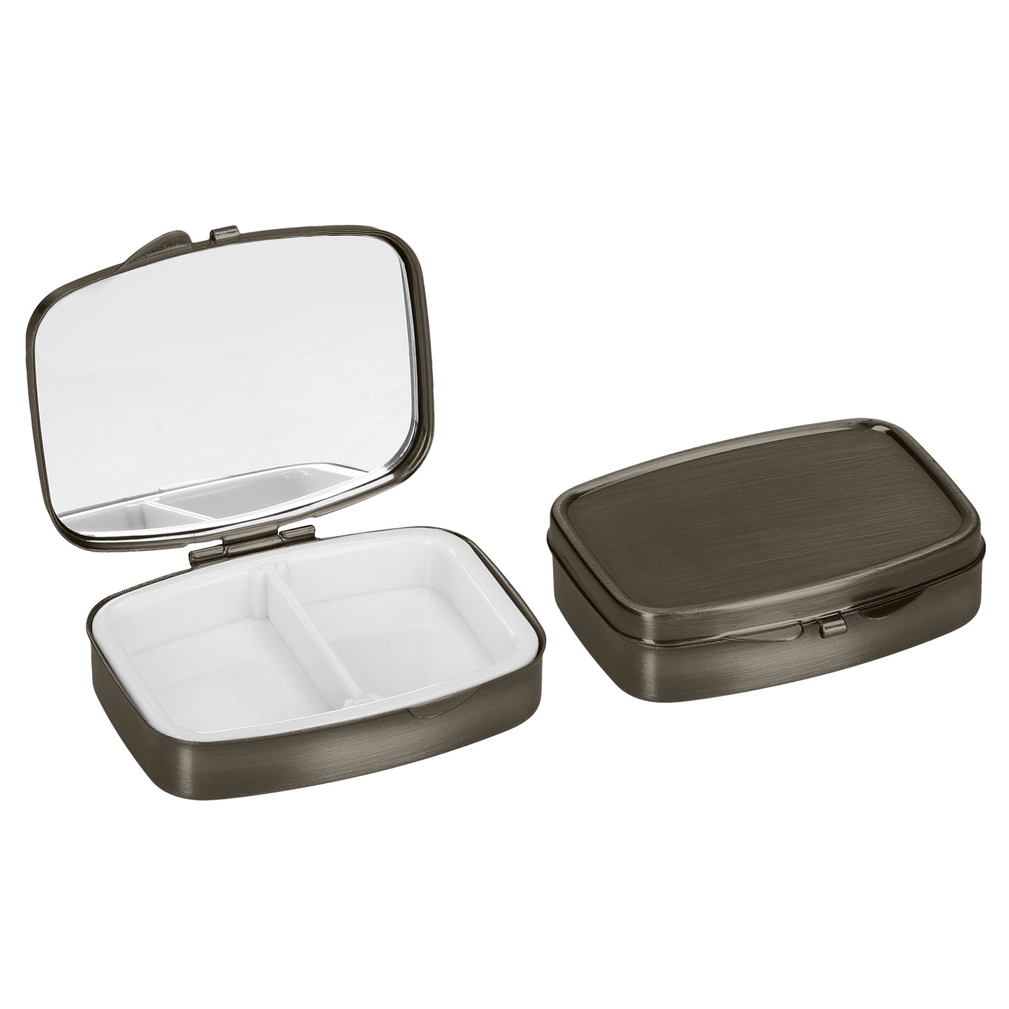 kwmobile Pill Box with 2 Compartments - Small Pill Case - Portable Medicine Box