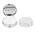 kwmobile Pill Box with 3 Compartments - 5.2 x 1.7cm - Round Tablet Box - Container