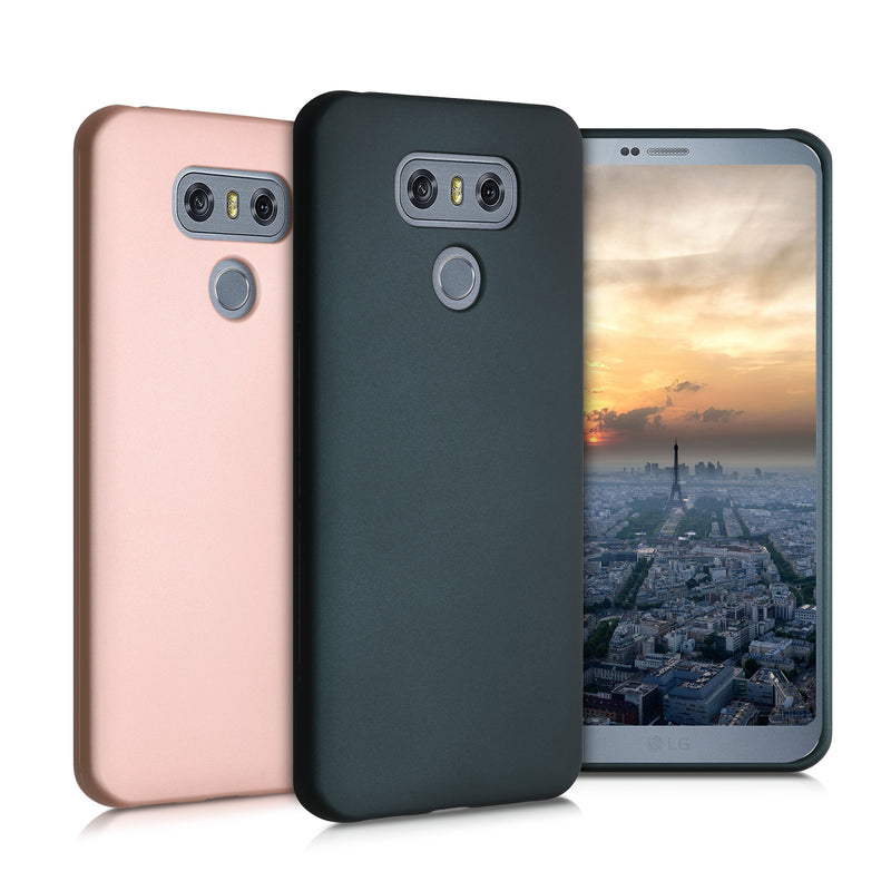 kwmobile Case kompatibel mit LG G6 Hülle - Schutzhülle aus Silikon metallisch schimmernd - Handyhülle Metallic Petrol Metallic Petrol  