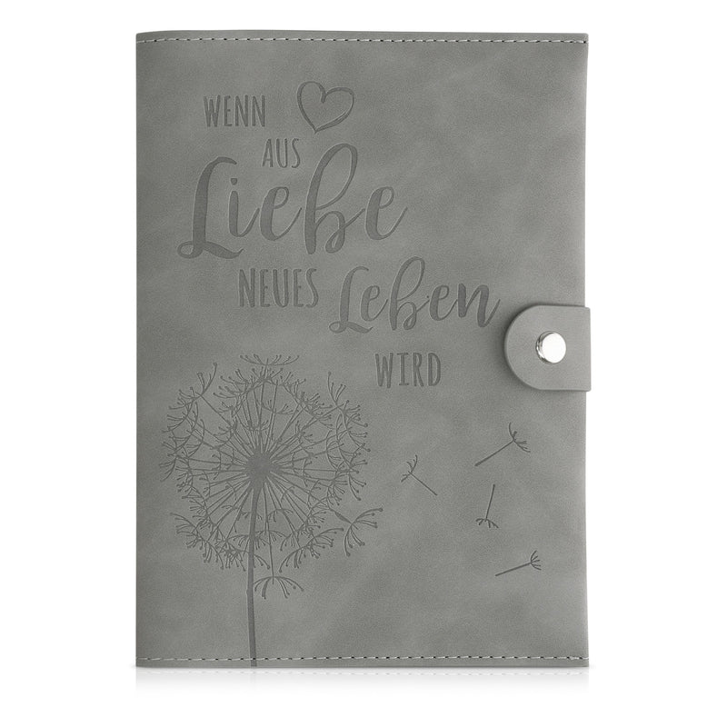 kwmobile Faux Leather Maternity Pass Cover in Nubuck Look - Cover for German Maternity Pass with Extra Pockets