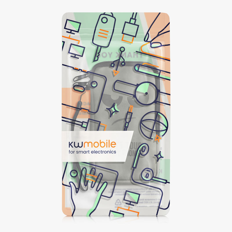 kwmobile Phone Pouch for Smartphones - 6.5" - Phone Bag - 16.5 x 8.9 cm Inner Dimensions