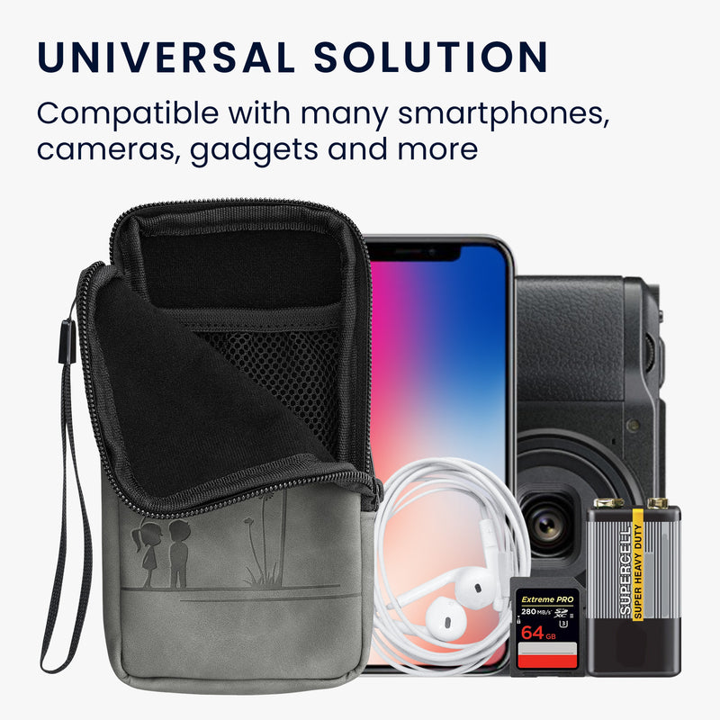kwmobile Phone Pouch for Smartphones - 6.5" - Phone Bag - 16.5 x 8.9 cm Inner Dimensions