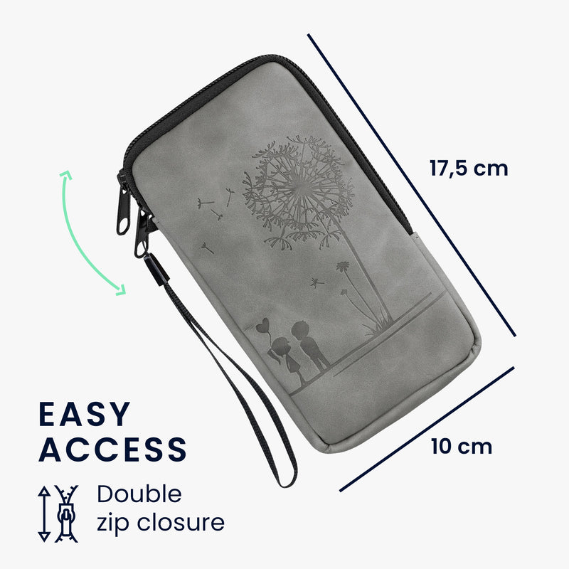kwmobile Phone Pouch for Smartphones - 6.5" - Phone Bag - 16.5 x 8.9 cm Inner Dimensions