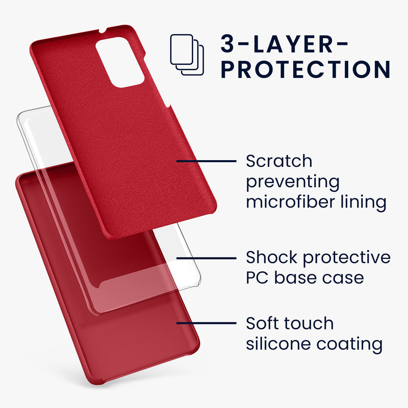 kwmobile Cell Phone Case for Samsung Galaxy S20 FE - Silicone Case - Wireless Charging - Protective Cover