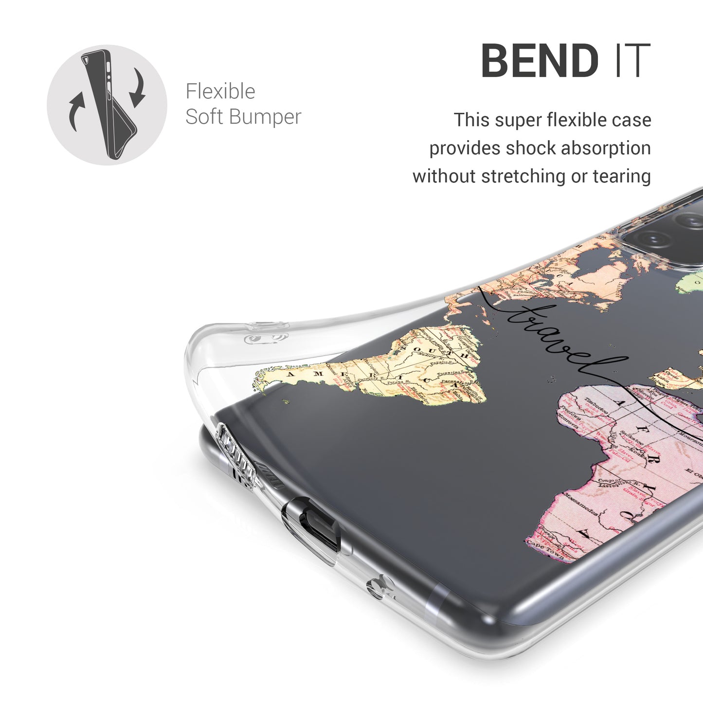 kwmobile Case Compatible with Samsung Galaxy S20 FE - Transparent Silicone Cover