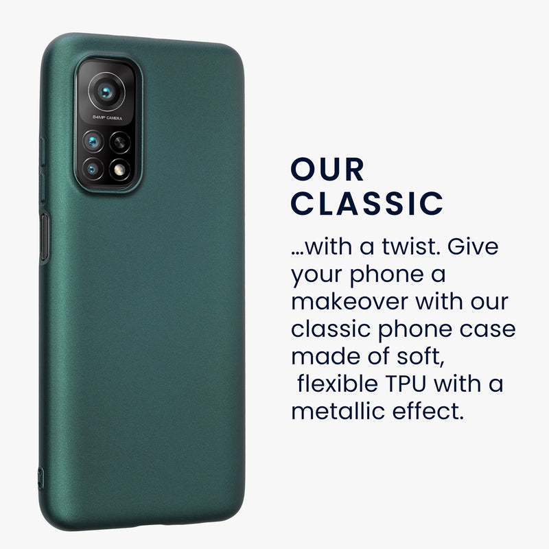 kwmobile Phone Case for Xiaomi Mi 10T / Mi 10T Pro Case - Metallic Shimmering Silicone Case - Protective Cover