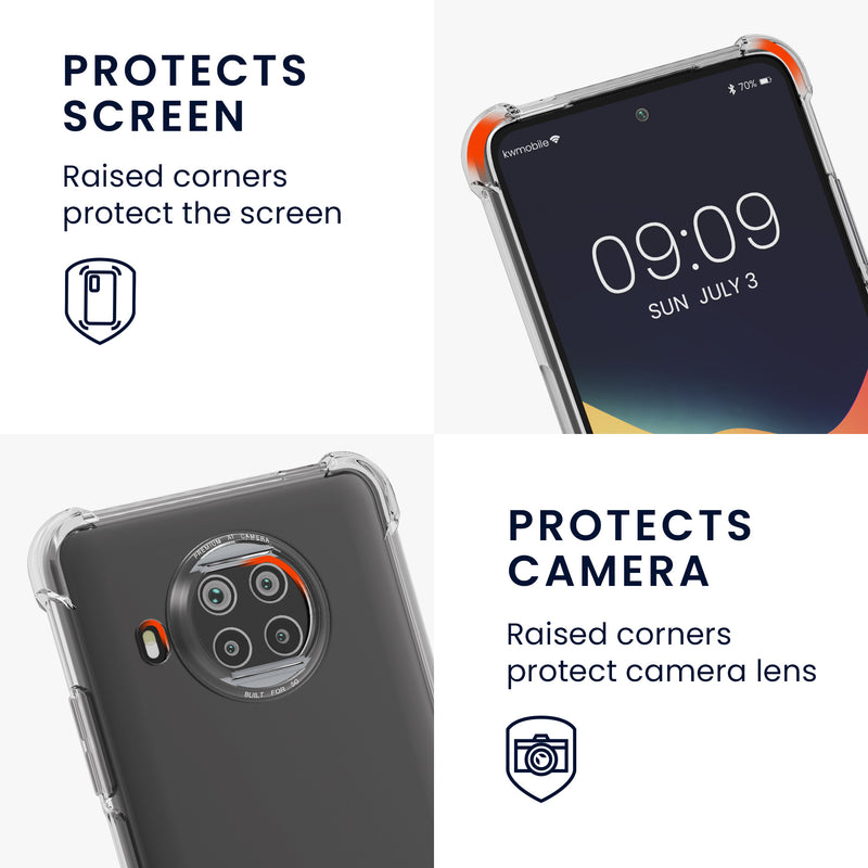 kwmobile Necklace Case Compatible with Xiaomi Mi 10T Lite Case Silicone Cover with Lanyard Mobile Phone Case