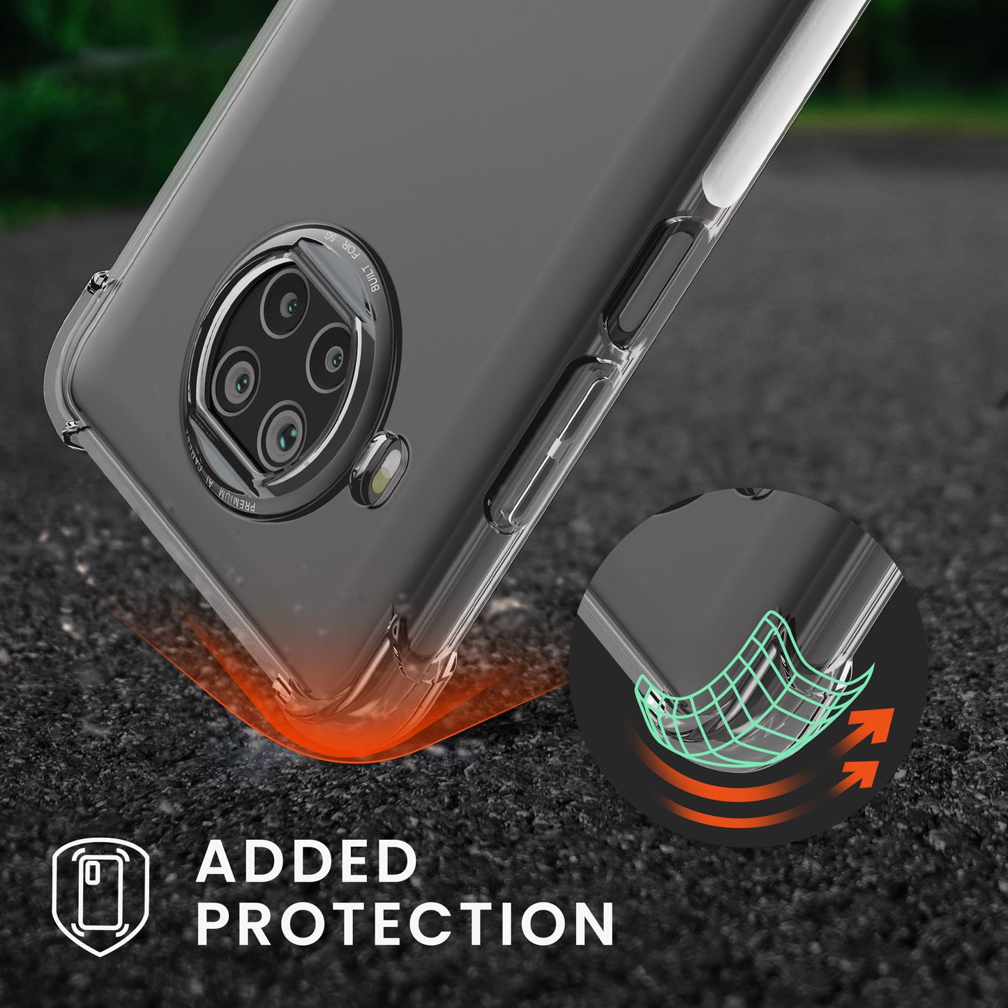 kwmobile Necklace Case Compatible with Xiaomi Mi 10T Lite Case Silicone Cover with Lanyard Mobile Phone Case