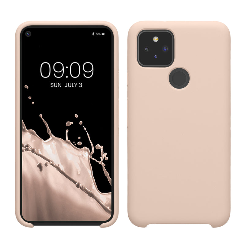 kwmobile Phone Case for Google Pixel 5 - Silicone Case - Wireless Charging - Protective Cover