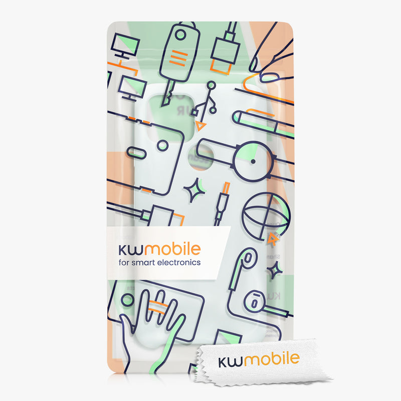 kwmobile Phone Case for Google Pixel 5 - Silicone Case - Wireless Charging - Protective Cover