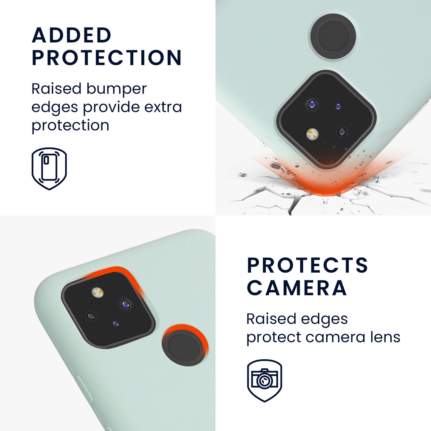 kwmobile Phone Case for Google Pixel 5 - Silicone Case - Wireless Charging - Protective Cover